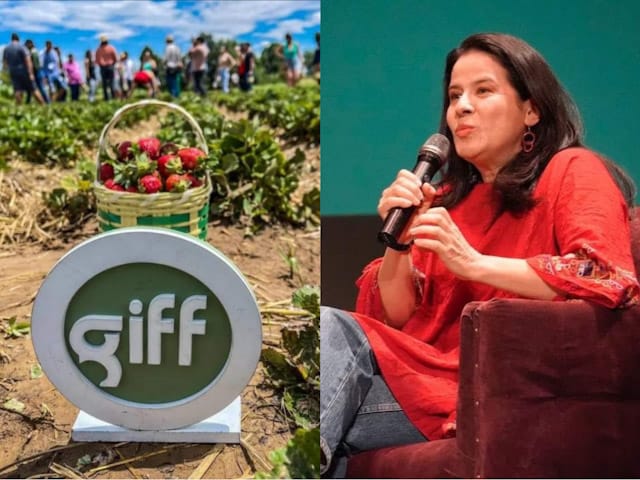 El GIFF regresa por tercera vez a la capital de la fresa, Irapuato, del lado derecho la actriz Arcelia Ramrez durante la conferencia magistral.
