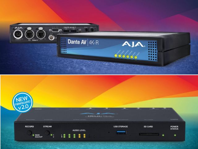 Newsline Report - Tecnologa - #NAB2023: AJA presenta nueva lnea de transmisores y receptores Dante AV Ultra