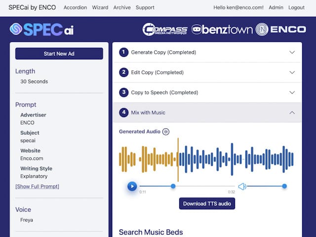 ENCO desbloquea la experiencia SPECai dentro del software vCreative