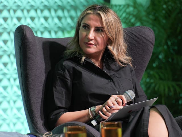 Marie Leguizamo moder el panel The studio of the future durante Natpe 2025