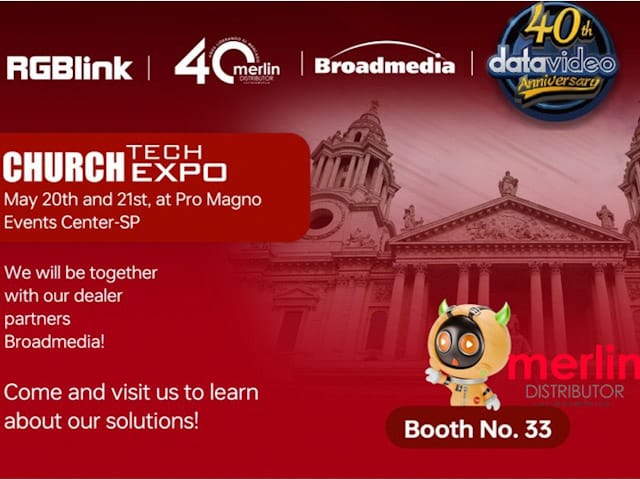 Newsline Report - Tecnologa - MERLIN DISTRIBUTOR Y BROADMEDIA LLEGARN A CHURCH TECH EXPO 2025