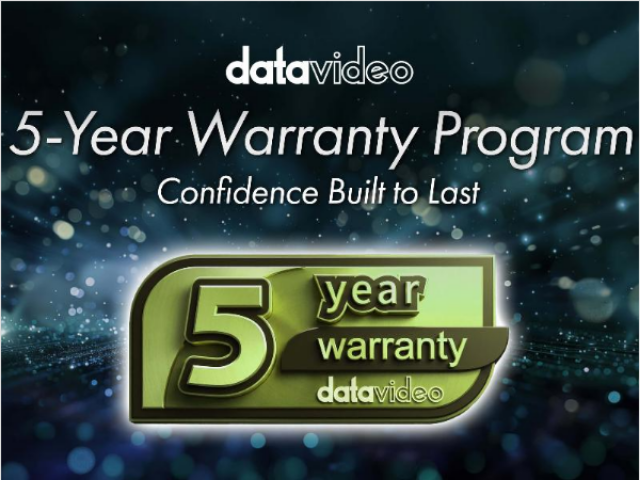Datavideo anuncia un programa de garant�a de cinco a�os