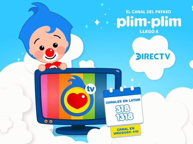 DIRECTV suma el canal del Payaso Plim Plim