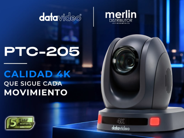 Newsline Report - Tecnolog�a - Merlin pone a disposici�n la c�mara PTZ PTC-205 4K de DATAVIDEO