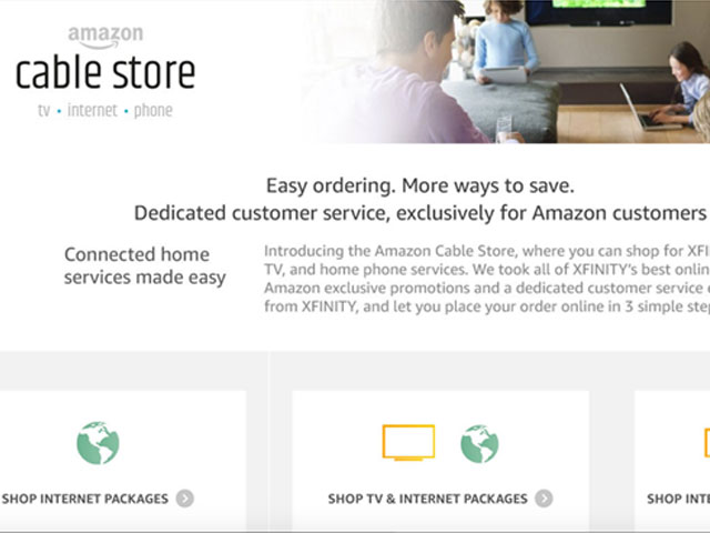 Amazon ofrece los servicios de Comcast