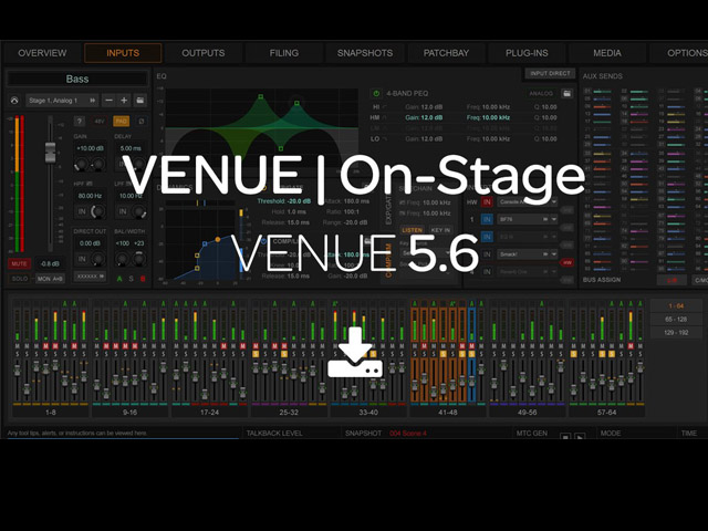 Avid actualiza su aplicacin On-Stage para Venue 5.6 y Venue On-Stage