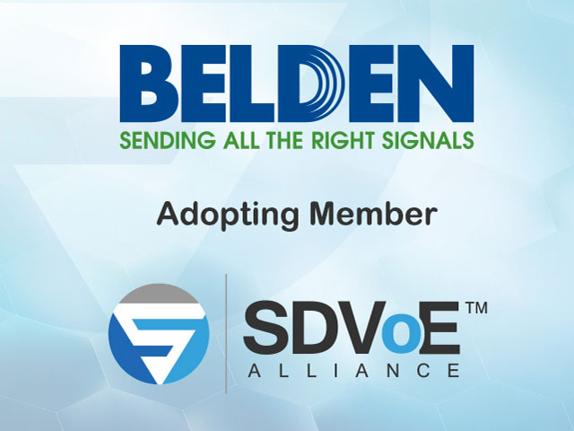 Newsline Report - Tecnologa - Belden se une a SDVoE Alliance para promover AV sobre IP