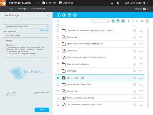 Newsline Report - Tecnologa - El software Aspera Files recibe actualizaciones