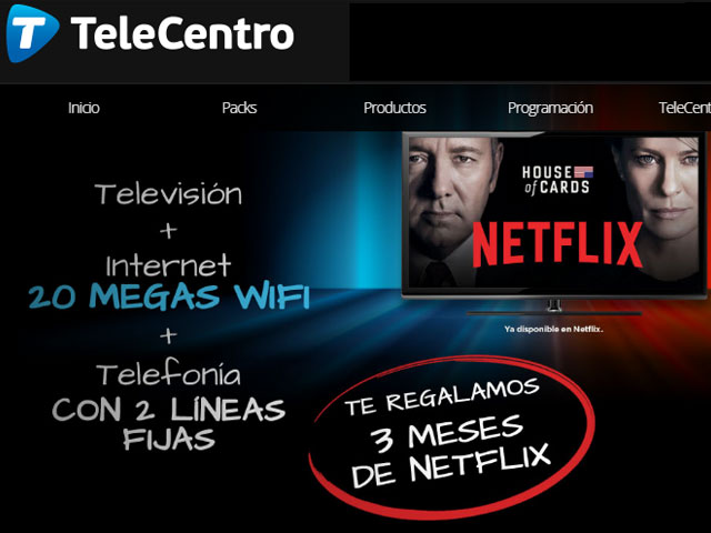 TeleCentro incorpora Netflix a su servicio